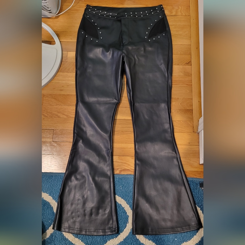 Killstar manticore's muse pleather flare pants